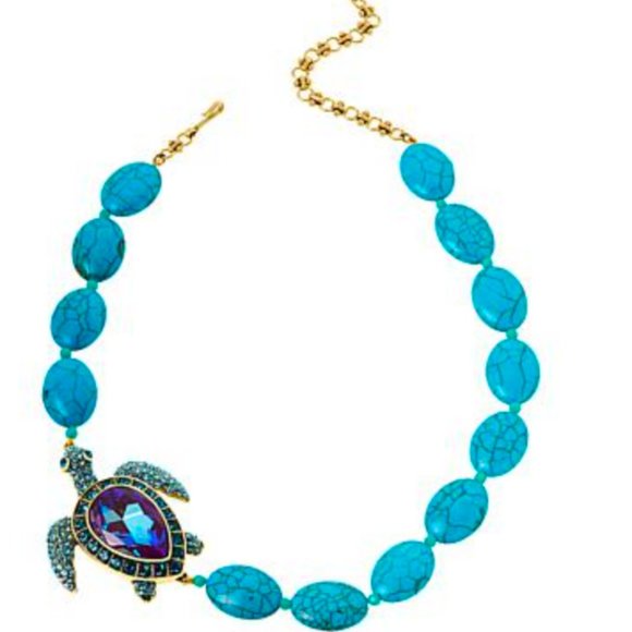 HEIDI DAUS "SEA WORTHY" BEADED SEA TURTLE NECKLACE